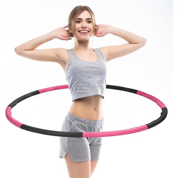 NIB- Overstock Europe Weighted Fitness Hula Hoop Pink with Blue - Picture 6 of 6